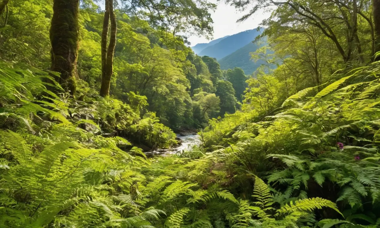 Bosque exuberante lleno de vida y belleza