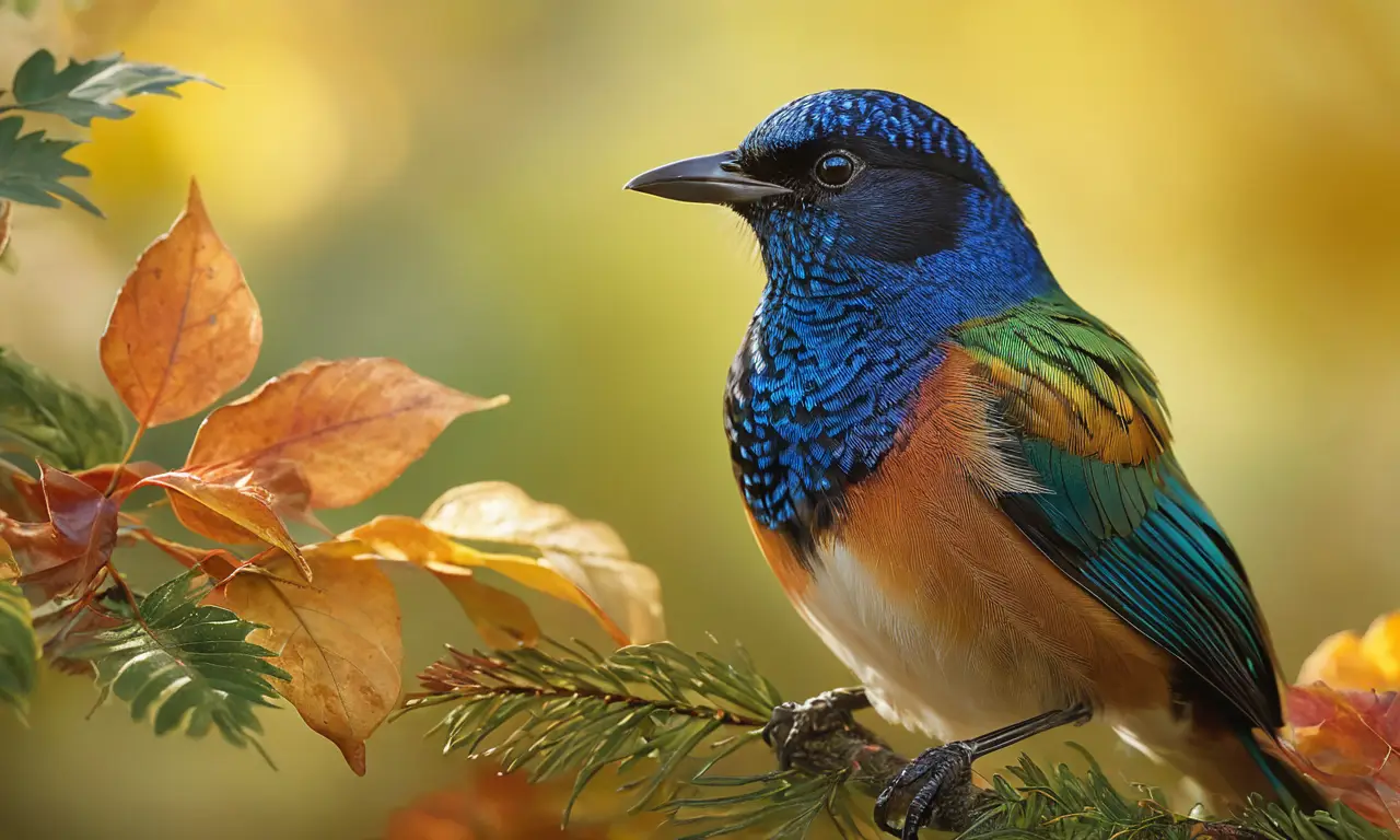 Aves vibrantes con detalles realistas y armoniosos