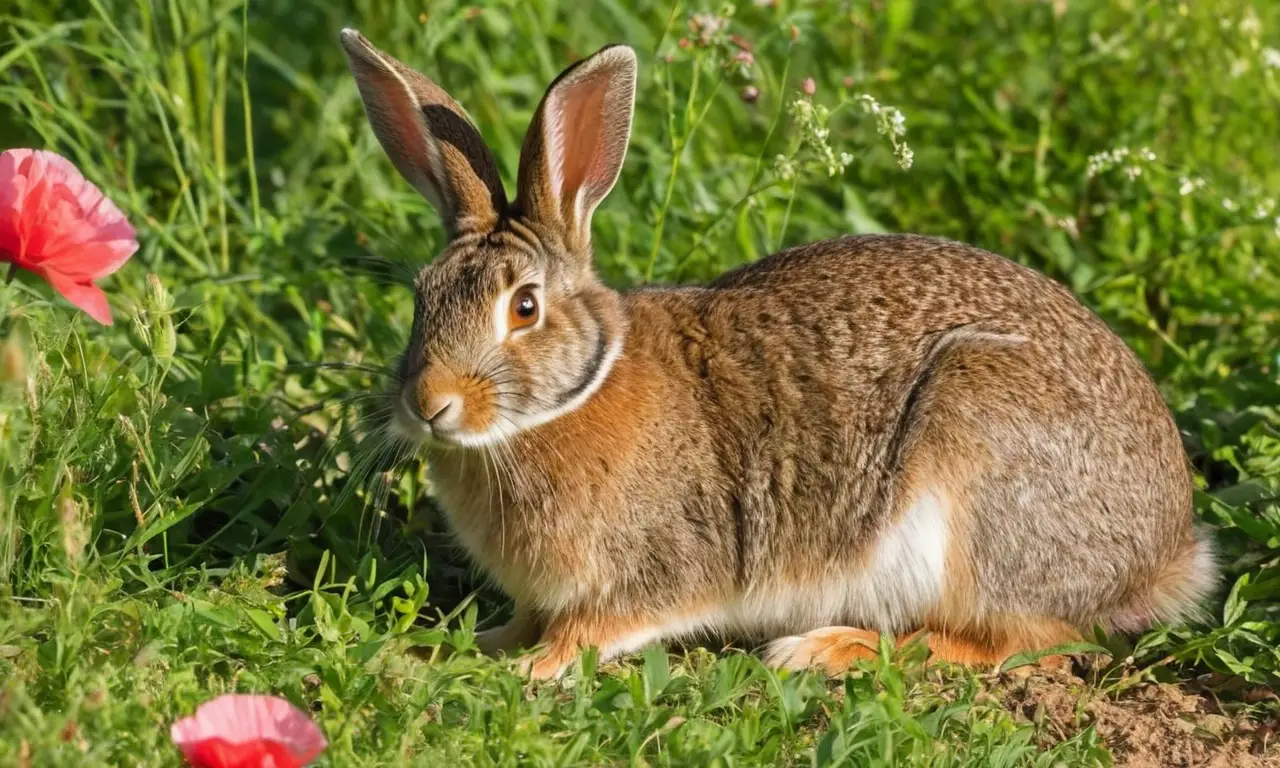 Conejos europeos en un entorno natural sereno
