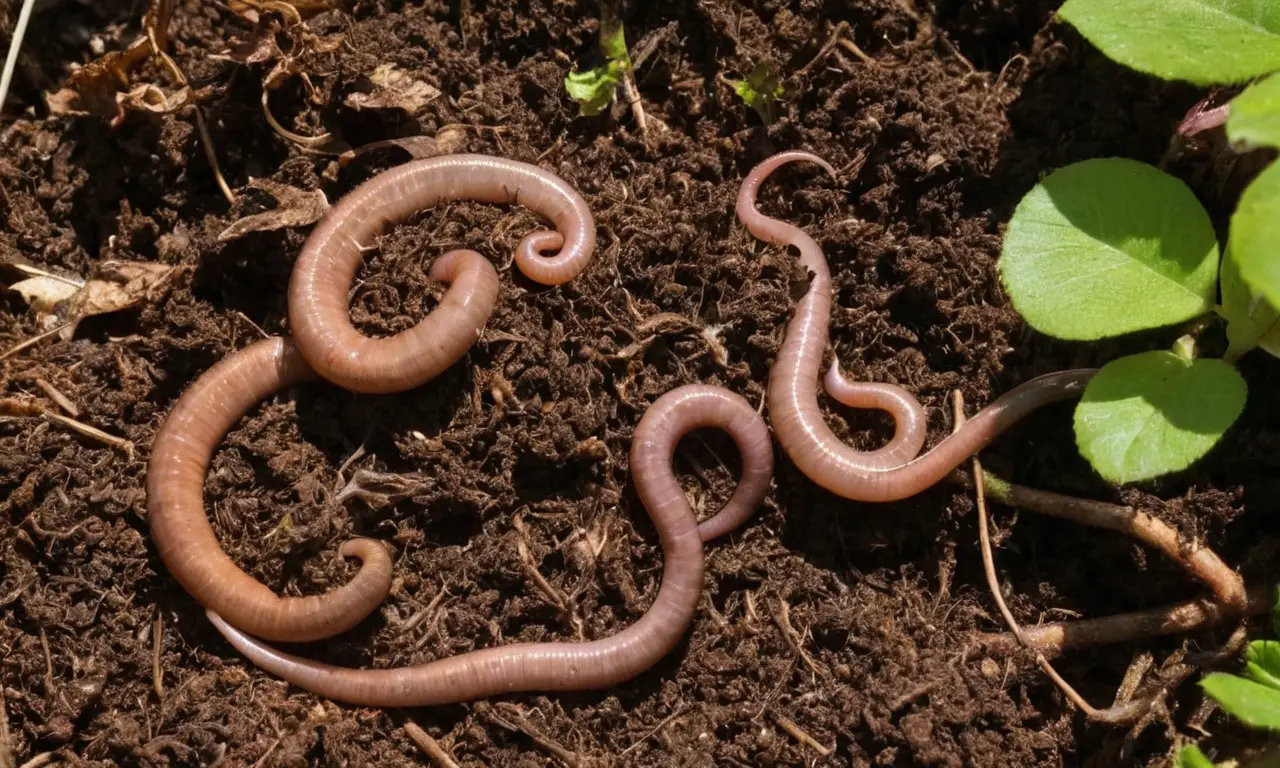 Suelo rico y vivo con lombrices activas