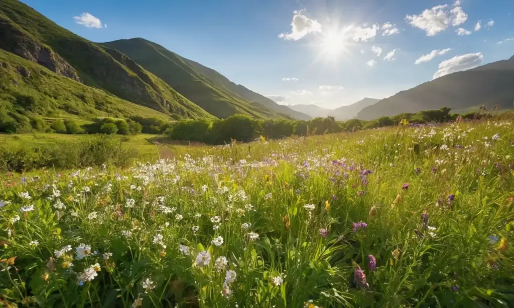 Paisaje natural sereno y vibrante