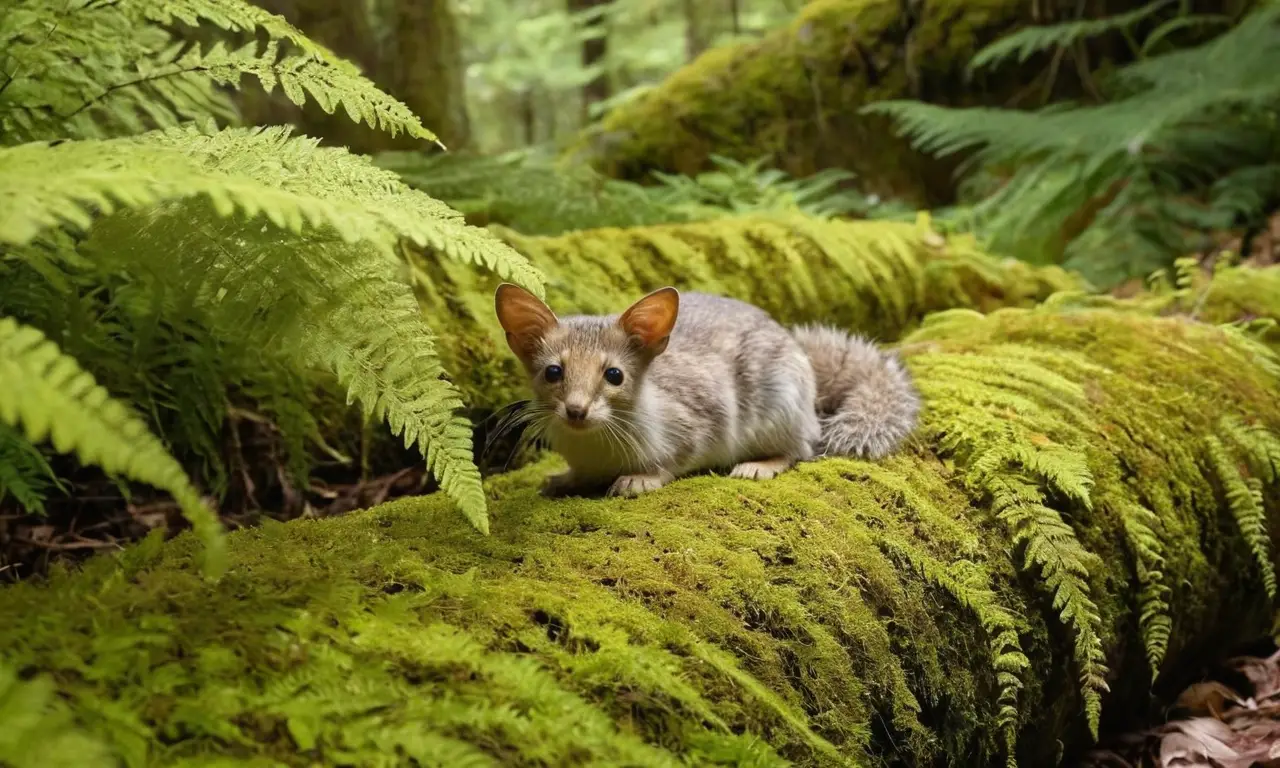 Bosque vibrante con fauna diversa y realista