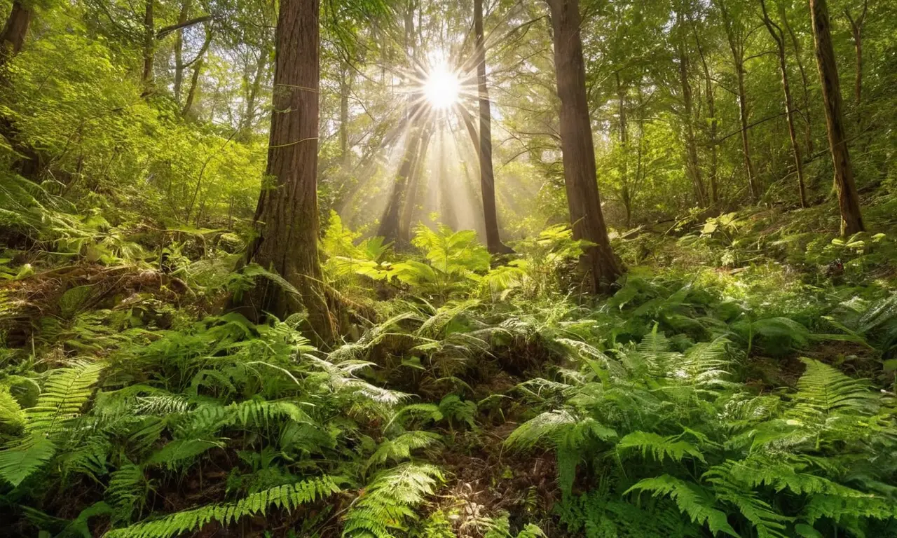 Ecosistema vibrante y armónico en naturaleza
