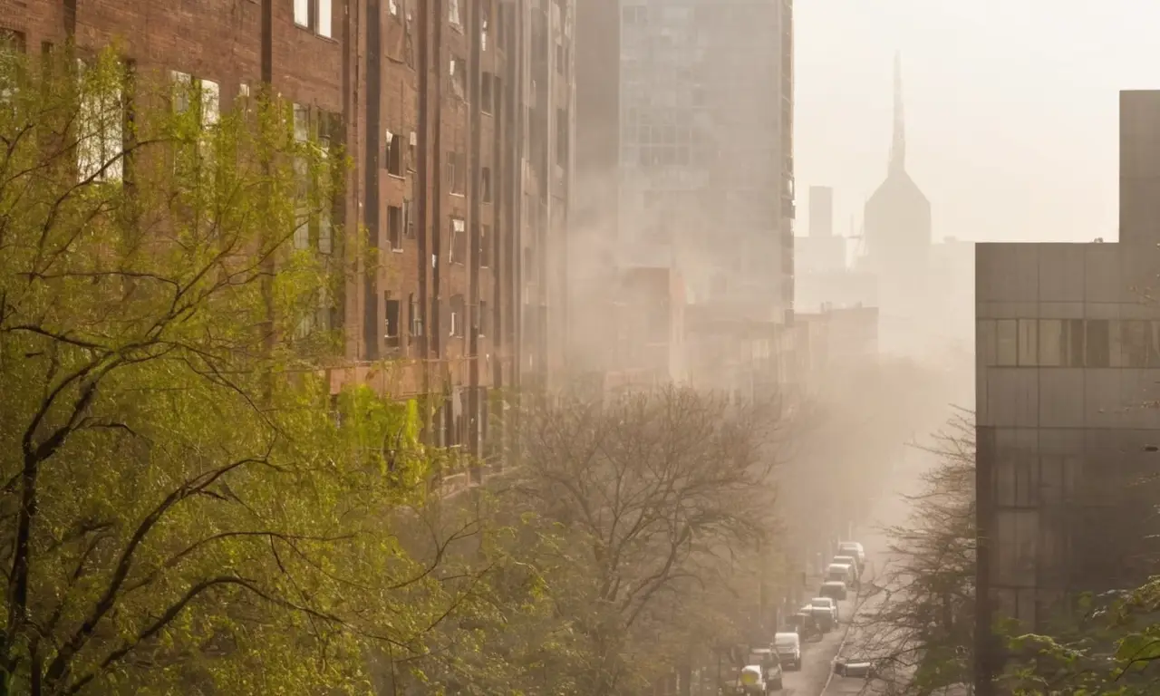 Un paisaje urbano de contaminación y preocupación