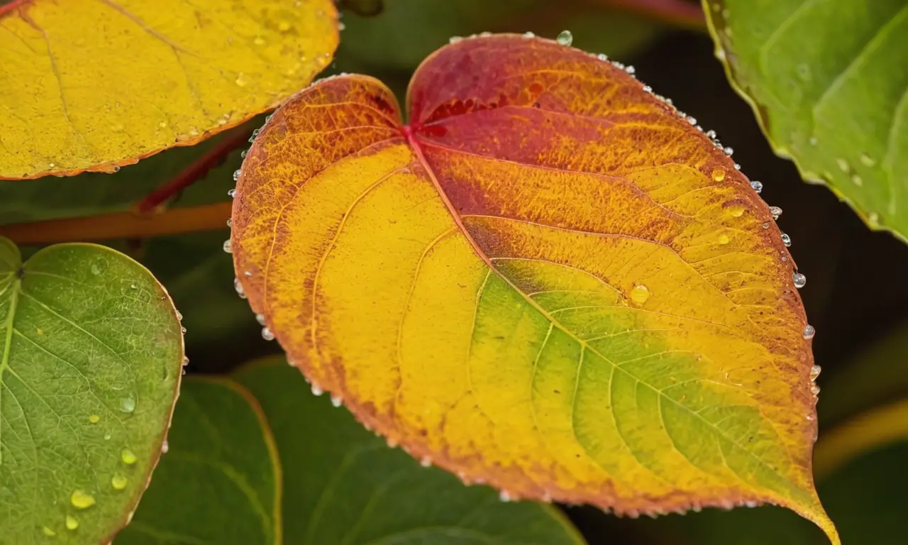 Plantas verdes brillantes en luz cálida