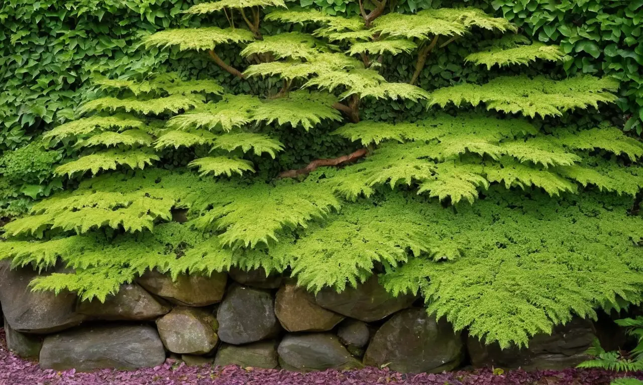 Jardín vertical vibrante y armonioso, naturaleza viva