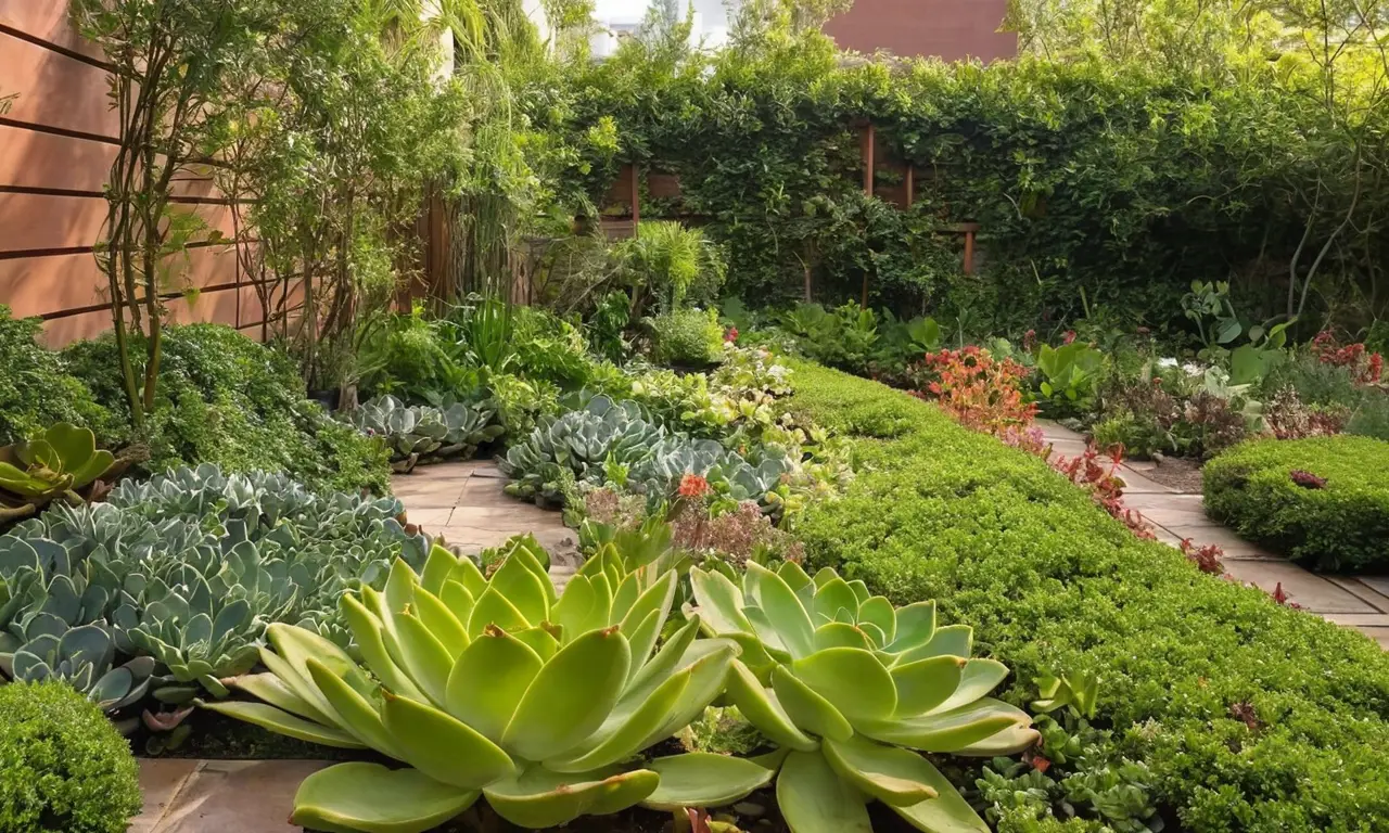 Un jardín urbano vibrante y armonioso