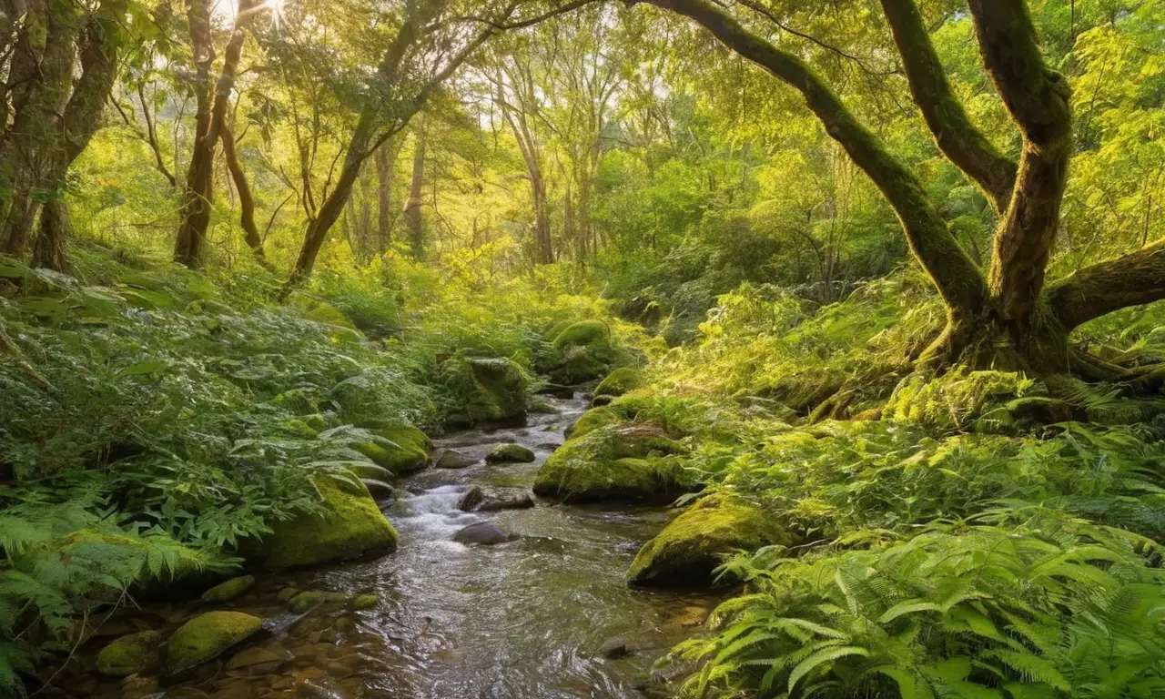 Ecosistema vibrante de naturaleza y vida