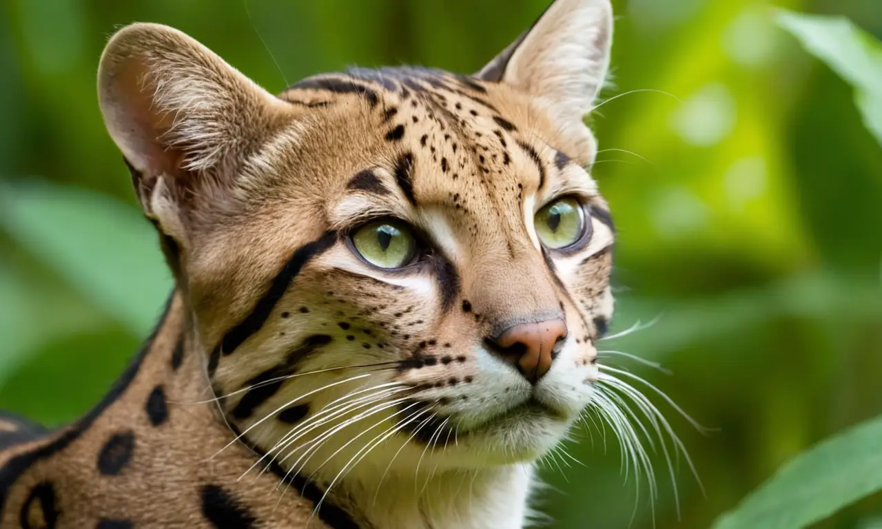 Ocelote elegante en la jungla vibrante