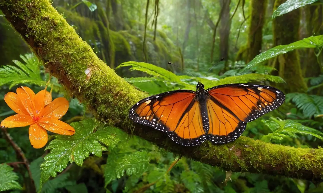 Selva vibrante llena de vida y color