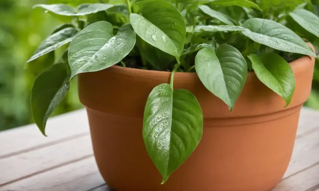 Fitonias verdes con detalles y ambiente natural