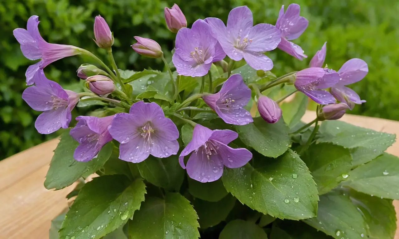 Flores moradas vibrantes en un jardín soleado