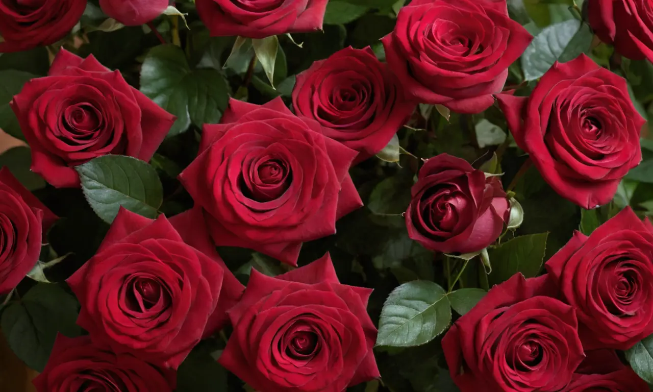 Rosas artificiales vibrantes en elegante entorno