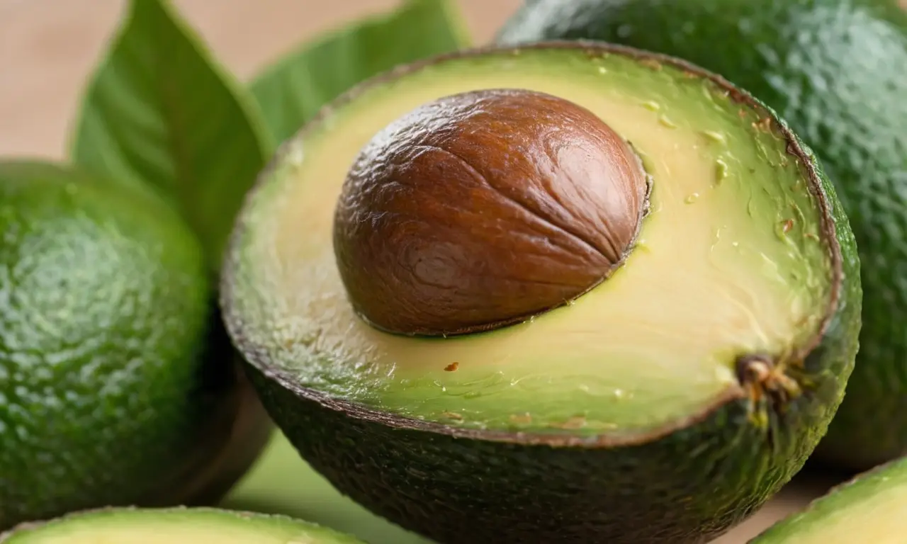 Un aguacate maduro en un entorno natural