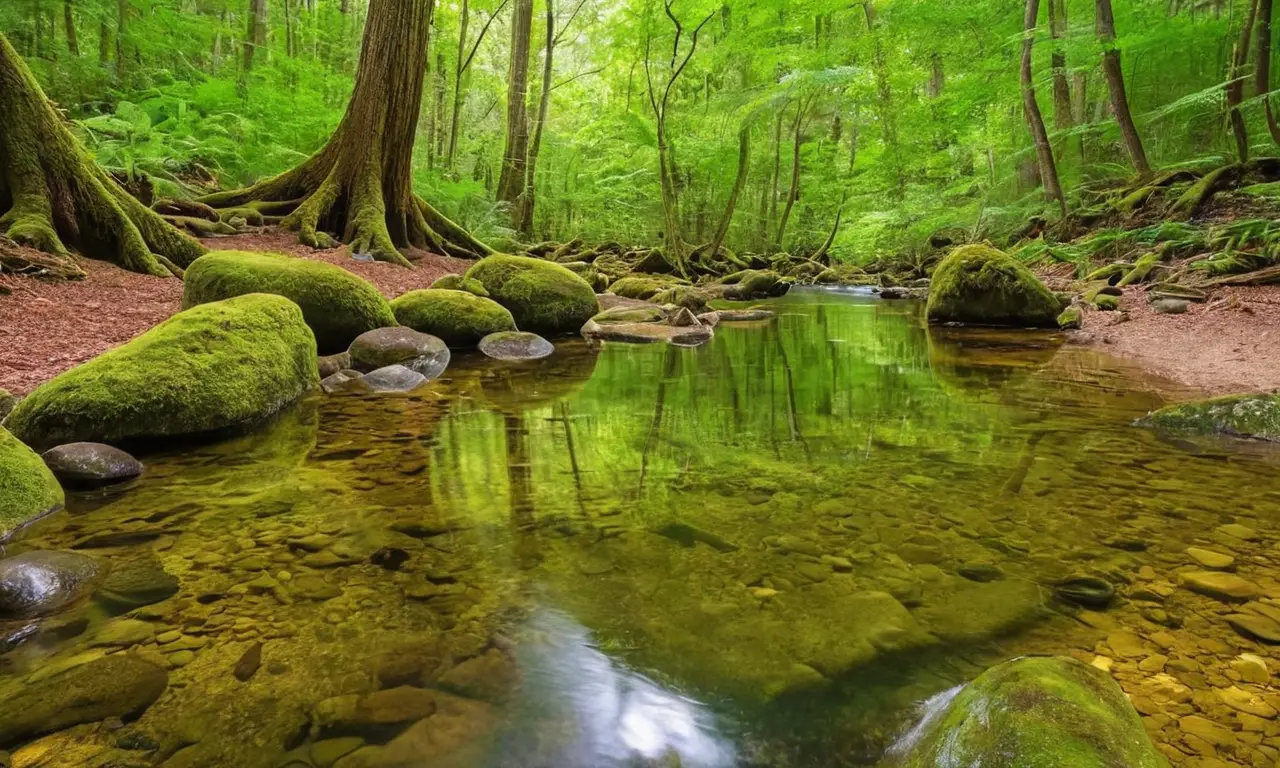 Naturaleza vibrante y armoniosa en calma