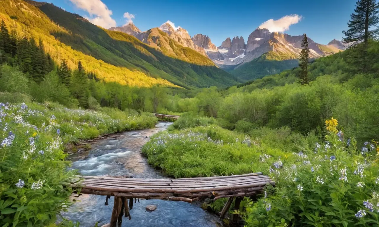 Belleza natural cautivadora en paisaje montañoso