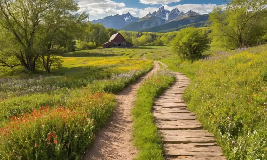 Un paisaje sereno lleno de naturaleza vibrante