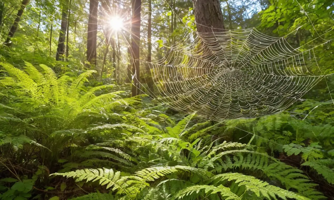 Bosque vibrante y armonioso con vida