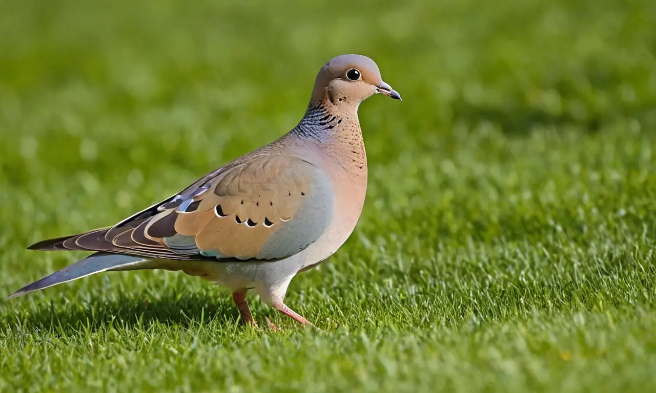 Palomas en parque, tranquilidad y belleza natural