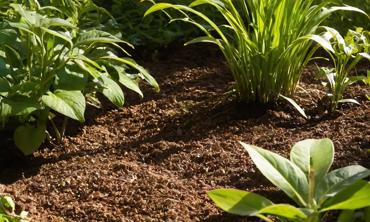Suelo fértil y vibrante vida vegetal