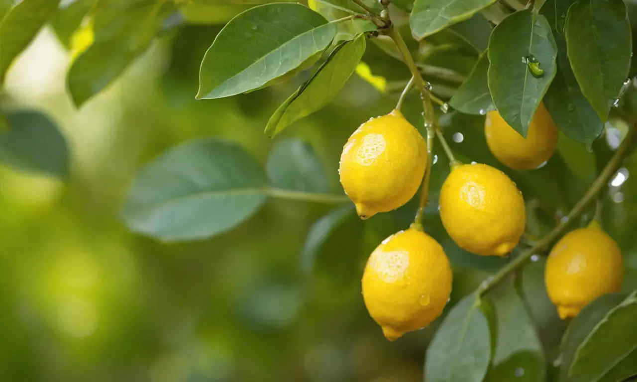 Limonero soleado con plagas y encanto rústico