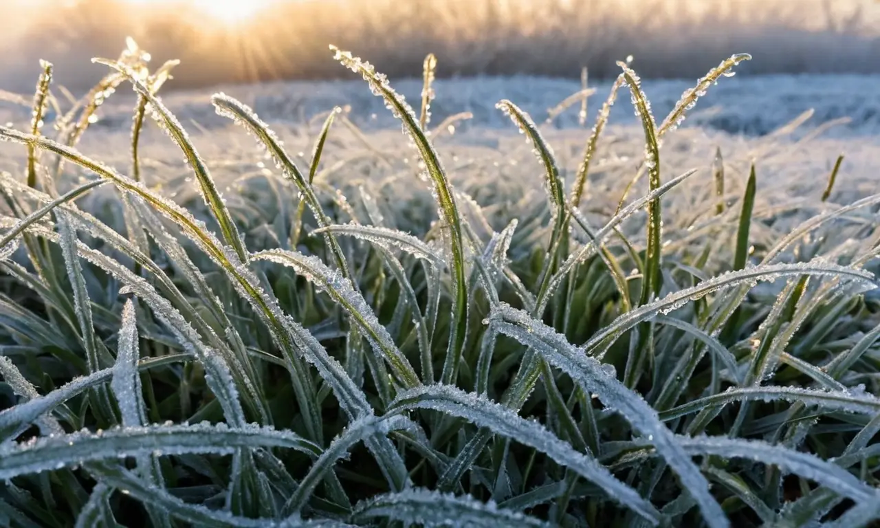 Frost y luz crean un paisaje sereno