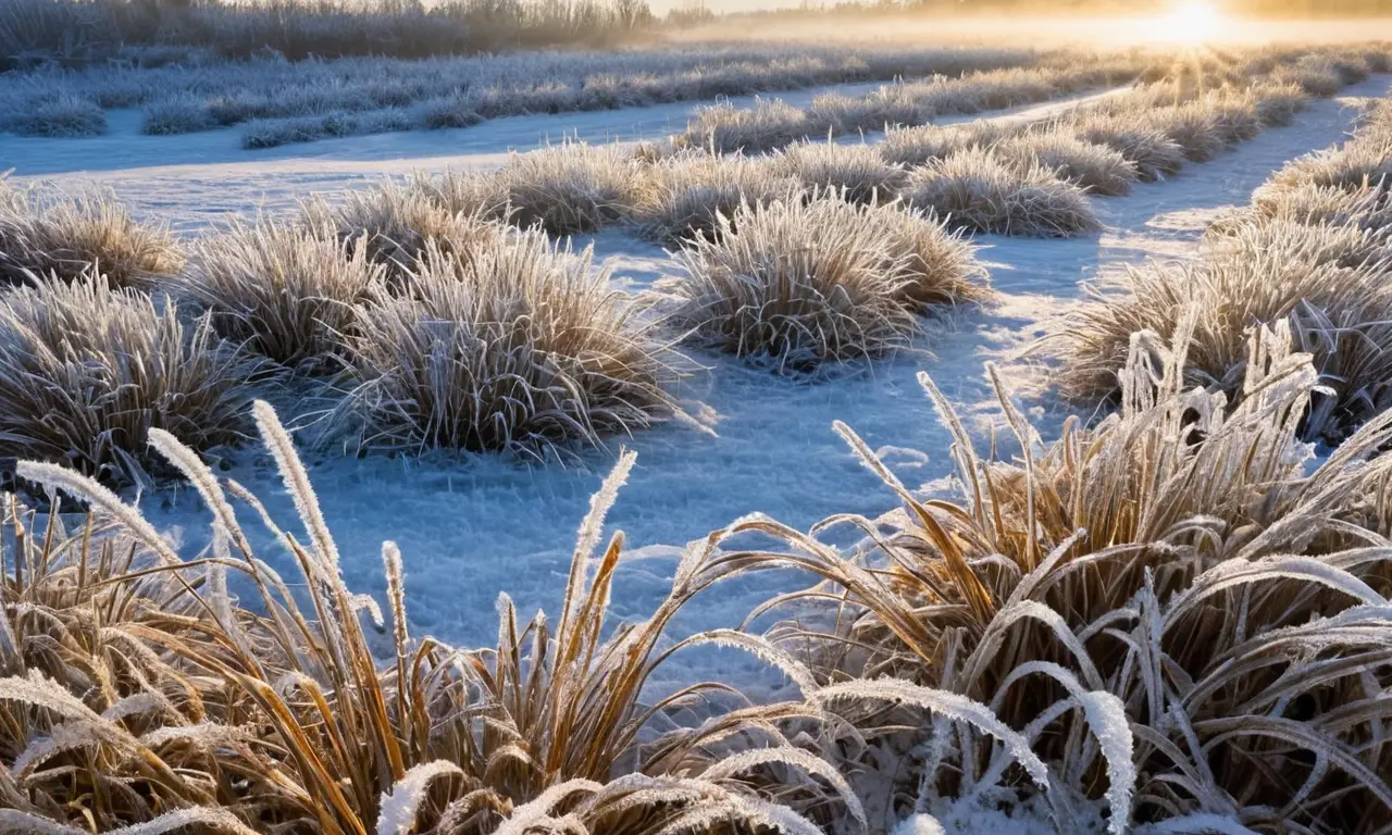 Cristales de hielo crean paisajes invernales bellos