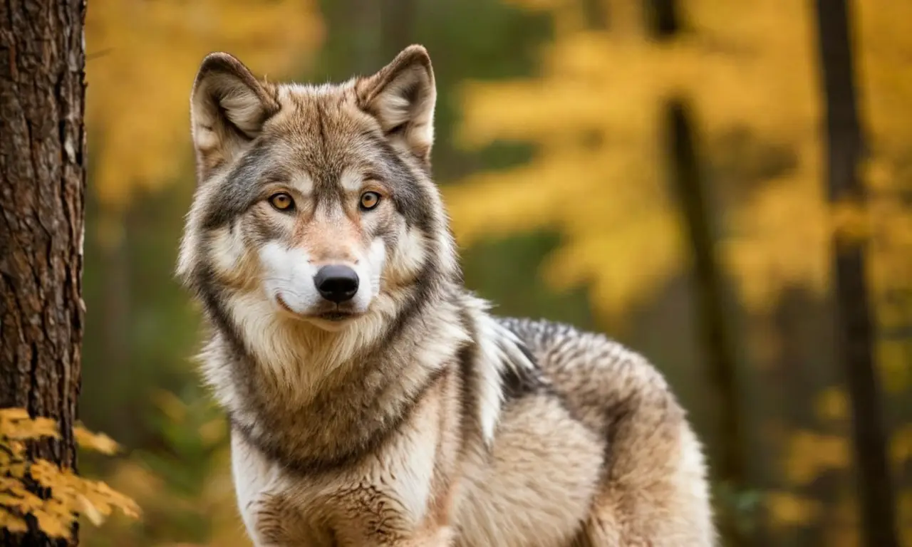 Lobo siberiano majestuoso en su hábitat