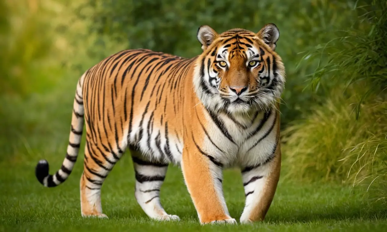 Tigre majestuoso, fuerza y belleza en acción