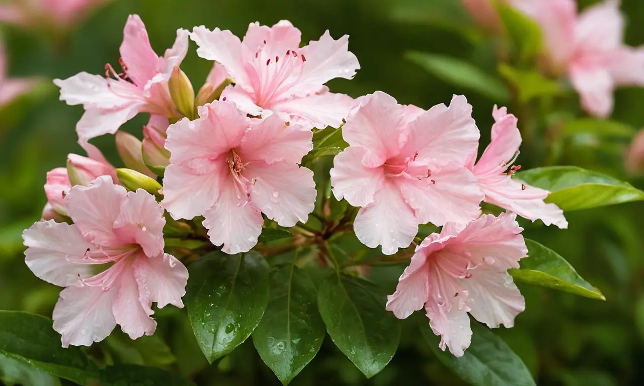 Azaleas en flor crean belleza y tranquilidad