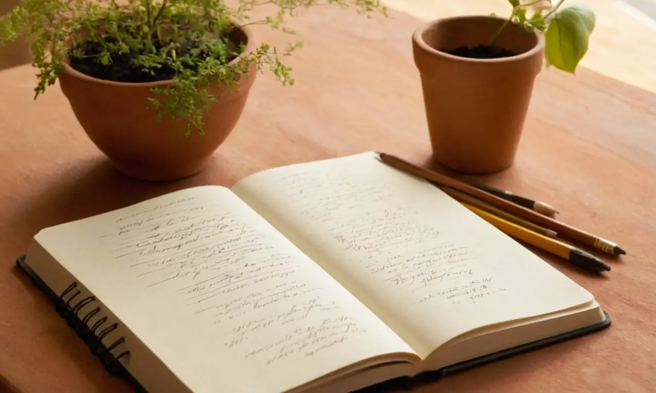 Mesa de madera crea ambiente de estudio