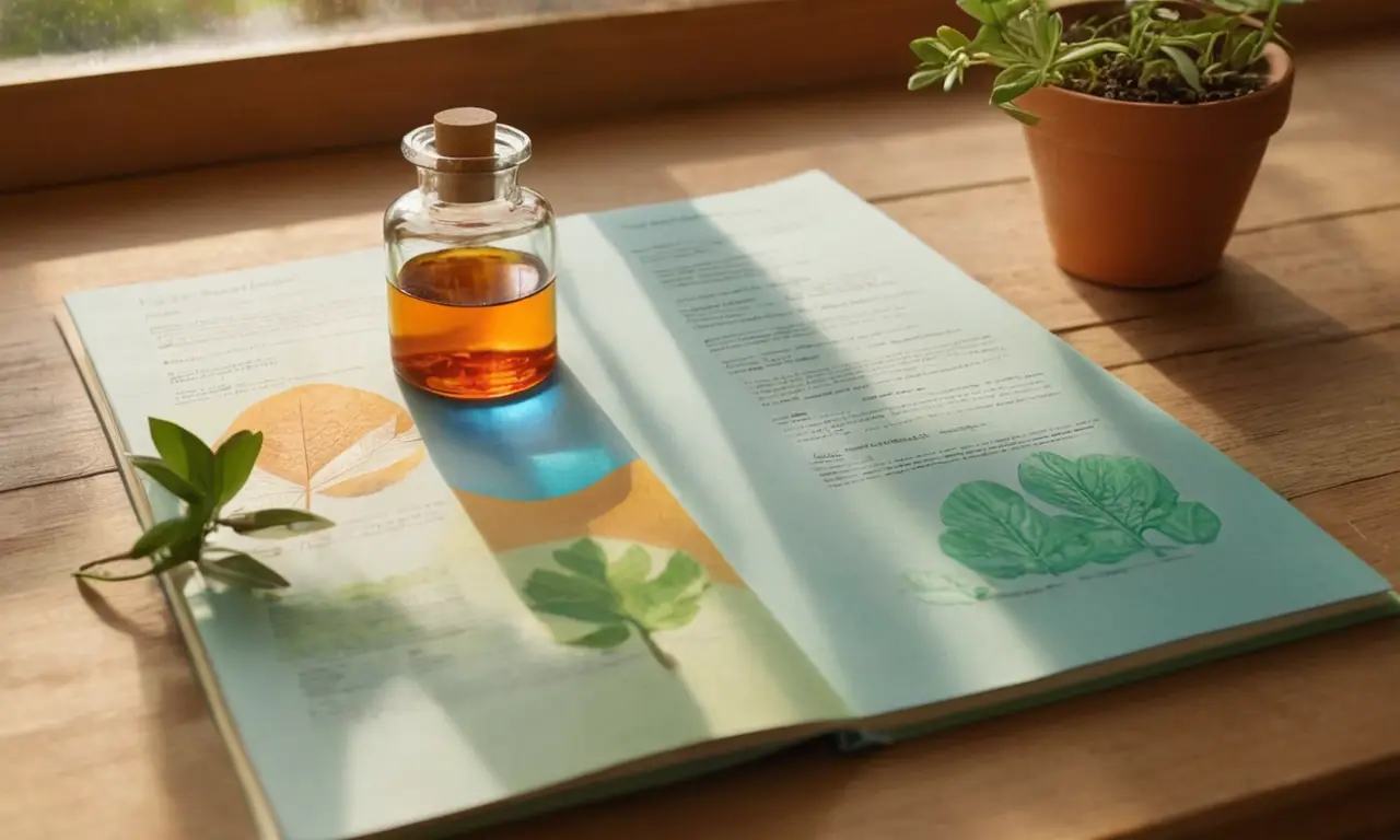 Mesa ordenada llena de ciencia y luz