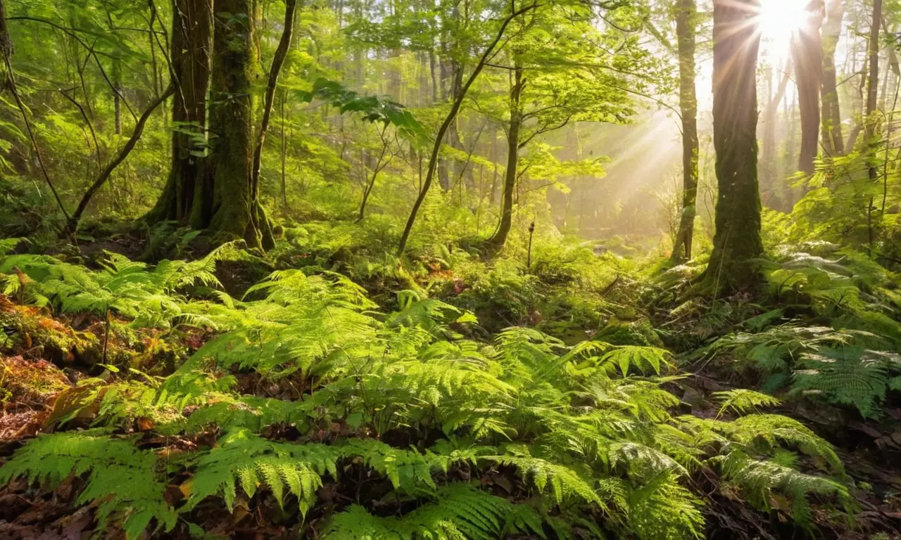 Un bosque vibrante lleno de vida