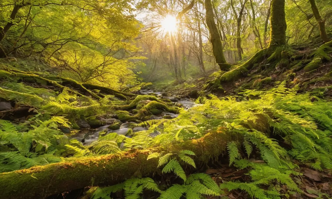 Ecosistema vibrante y armónico en la naturaleza