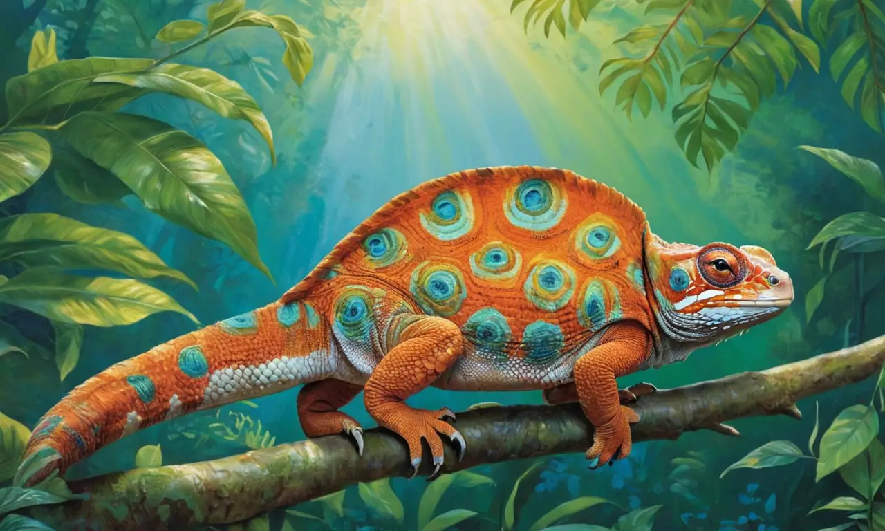 Ilustración vibrante de biodiversidad animal y vegetal